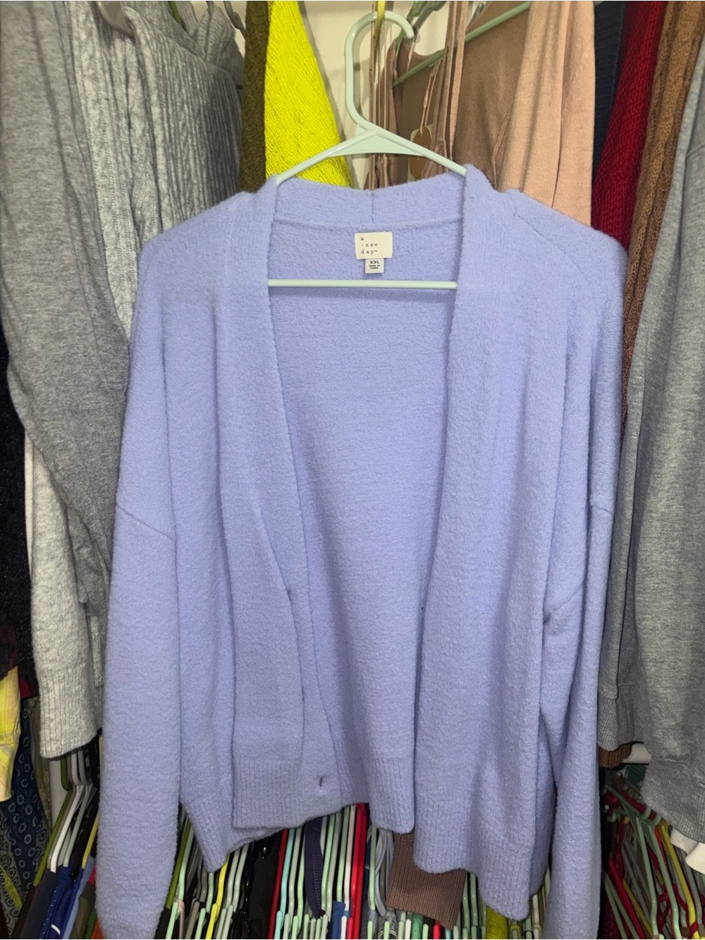 a new day Lavender button Cardigan